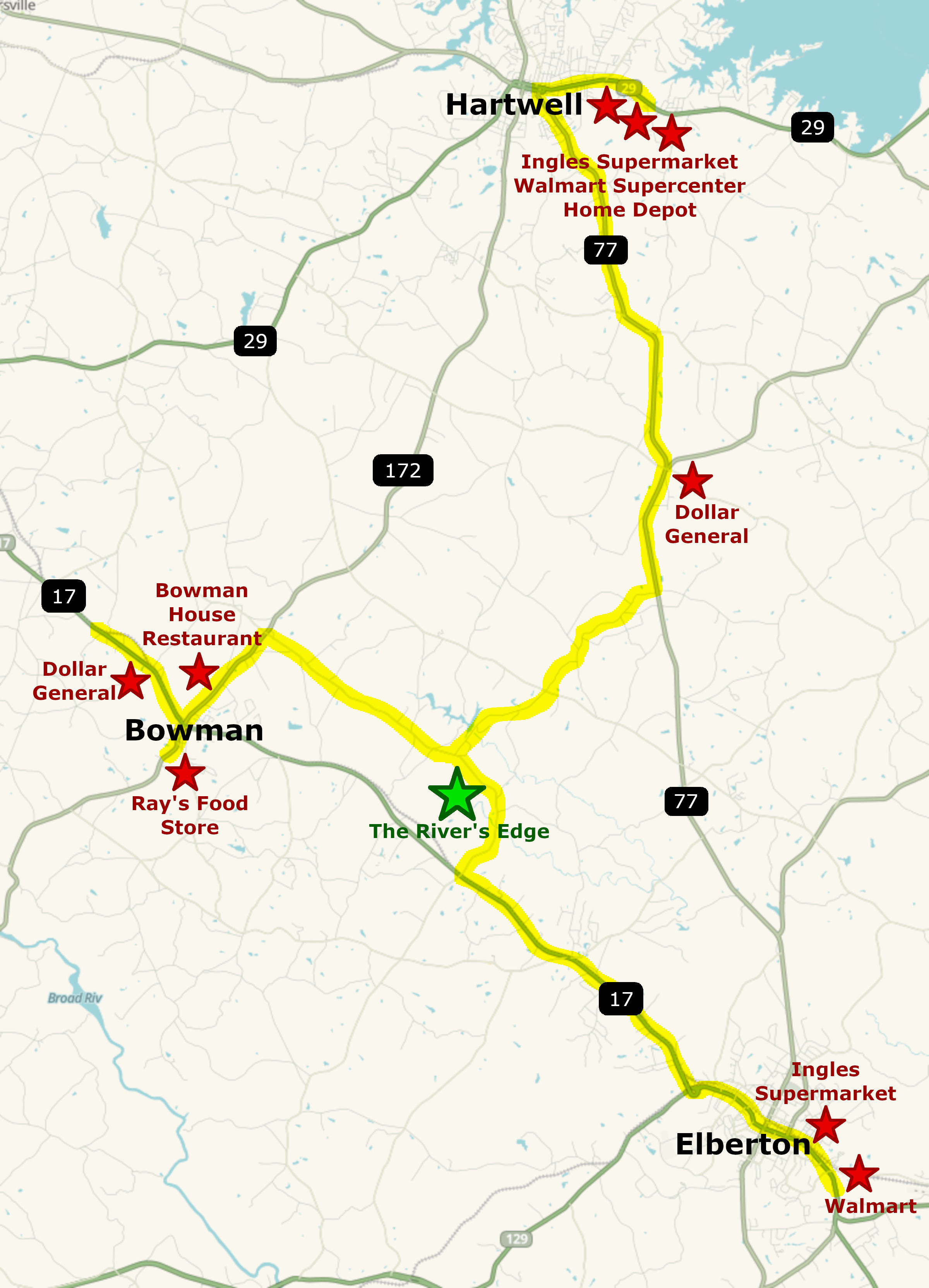 High Resolution Graphic of Local Area Map